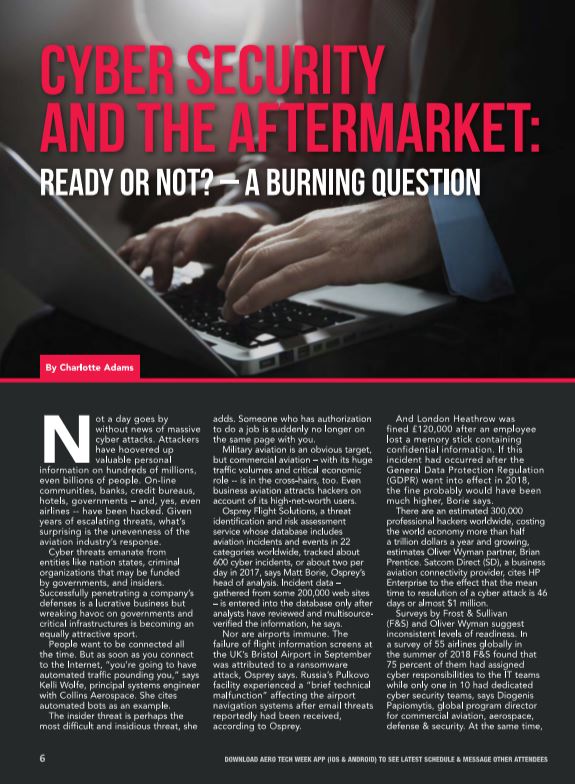 Cyber security and the aftermarket: ready or not? article page 1