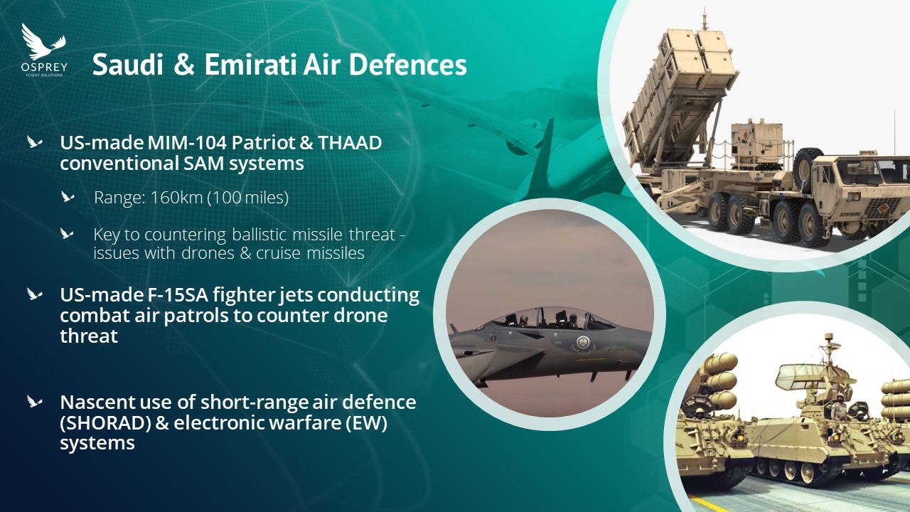 Soudi and Emirati Air Defences graphic