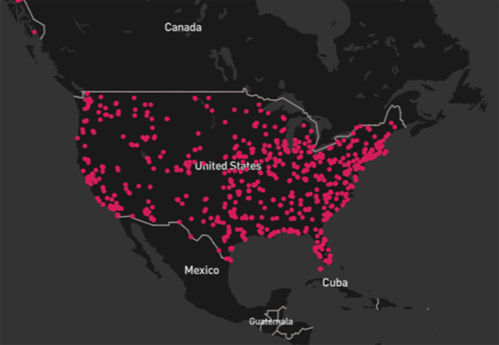 ping data showing violence crime and difficult passengers in the US