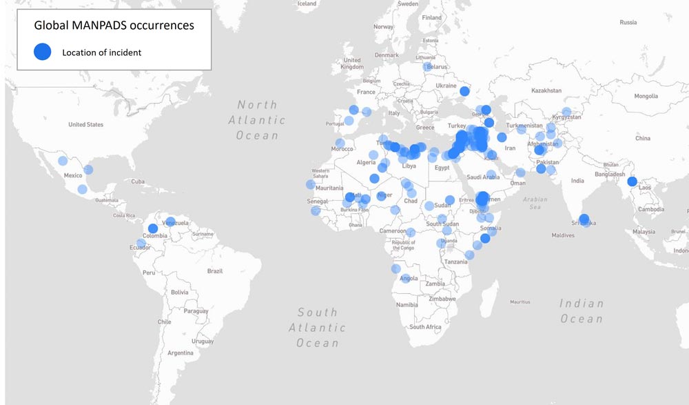 Manpad incidents around the world aviation