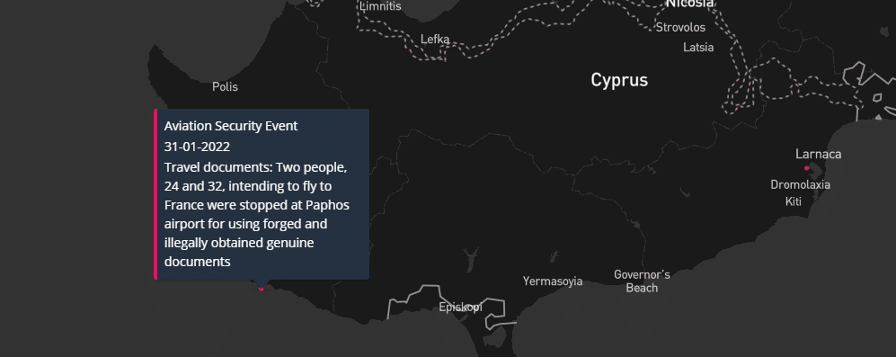 Explore map of irregular migration in Cyprus