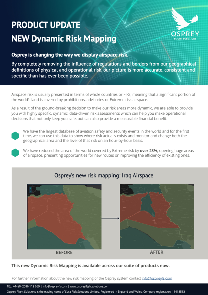 Osprey flight solutions risk intelligence risk mapping risk areas