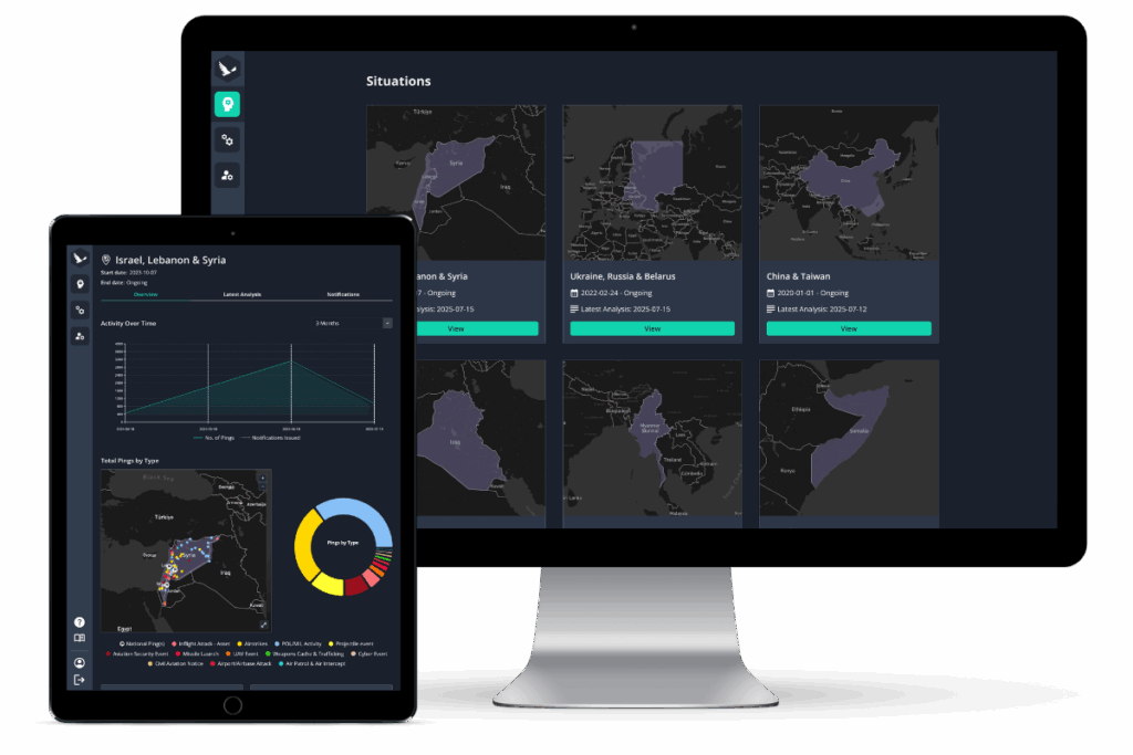 Osprey Situations Dashboard and detail views on Desktop Monitor and tablet devices