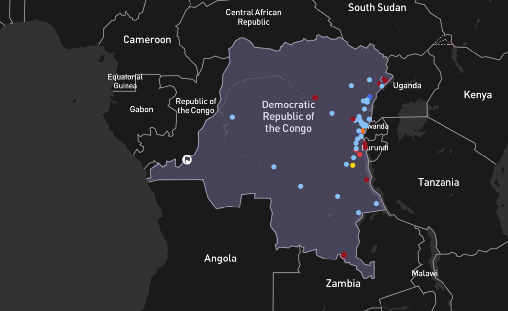 Map of the DRC Osprey situation page