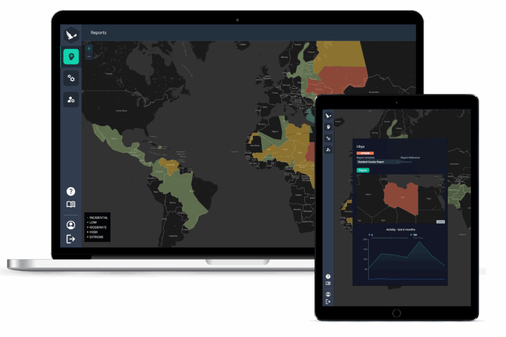 Osprey:Reports visualised on a laptop and tablet