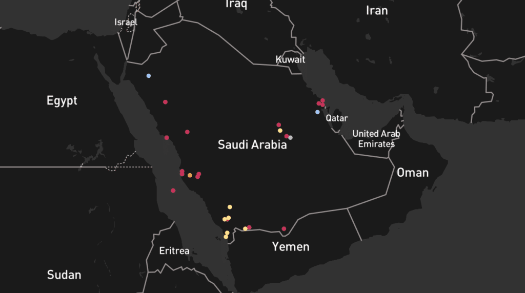 Saudi map